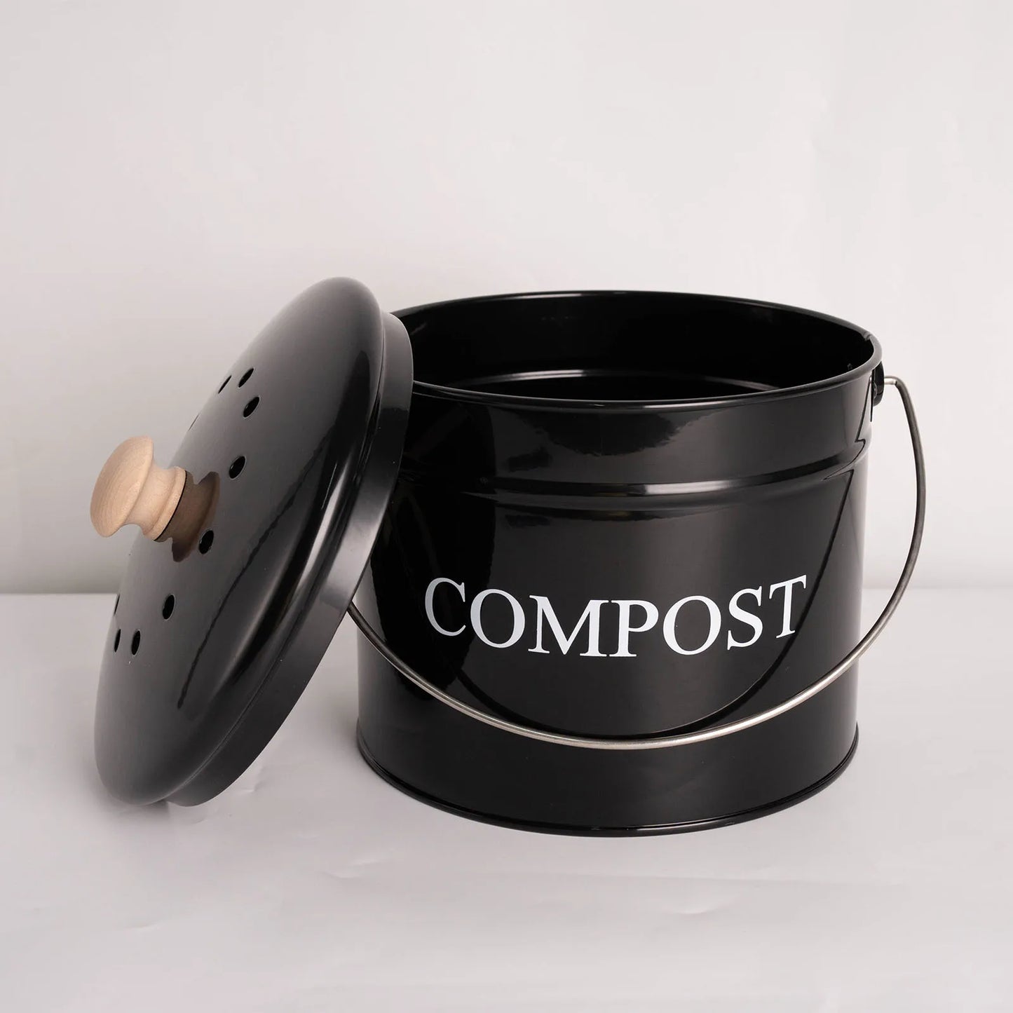 1L Kitchen Compost Bin Countertop with Lid Compost Bucket Coal Filter Compost Pail Food Waste for Food Scraps Food Composter Bin