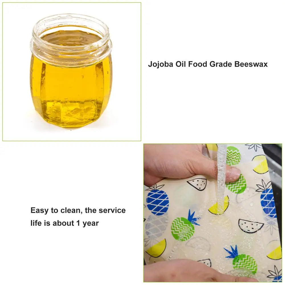 New Beeswax Wrap Eco Friendly Kitchen Wrap Replacement Organic Natural Bees Wax Reusable Mixed Pattern Beeswax Food Wraps