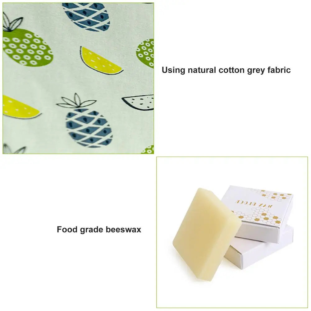 New Beeswax Wrap Eco Friendly Kitchen Wrap Replacement Organic Natural Bees Wax Reusable Mixed Pattern Beeswax Food Wraps