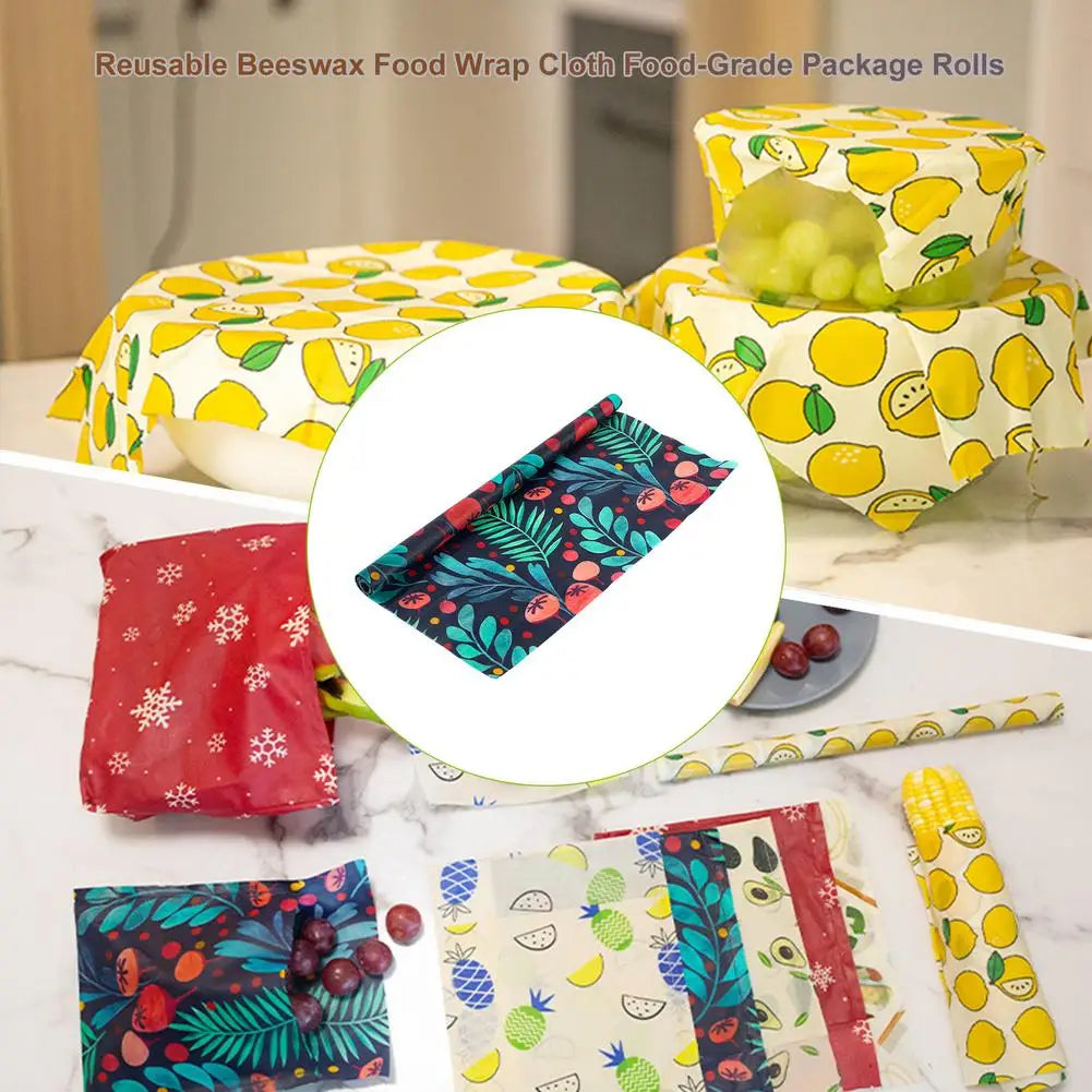 New Beeswax Wrap Eco Friendly Kitchen Wrap Replacement Organic Natural Bees Wax Reusable Mixed Pattern Beeswax Food Wraps