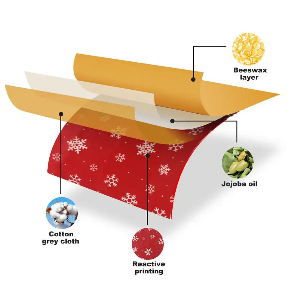 New Beeswax Wrap Eco Friendly Kitchen Wrap Replacement Organic Natural Bees Wax Reusable Mixed Pattern Beeswax Food Wraps