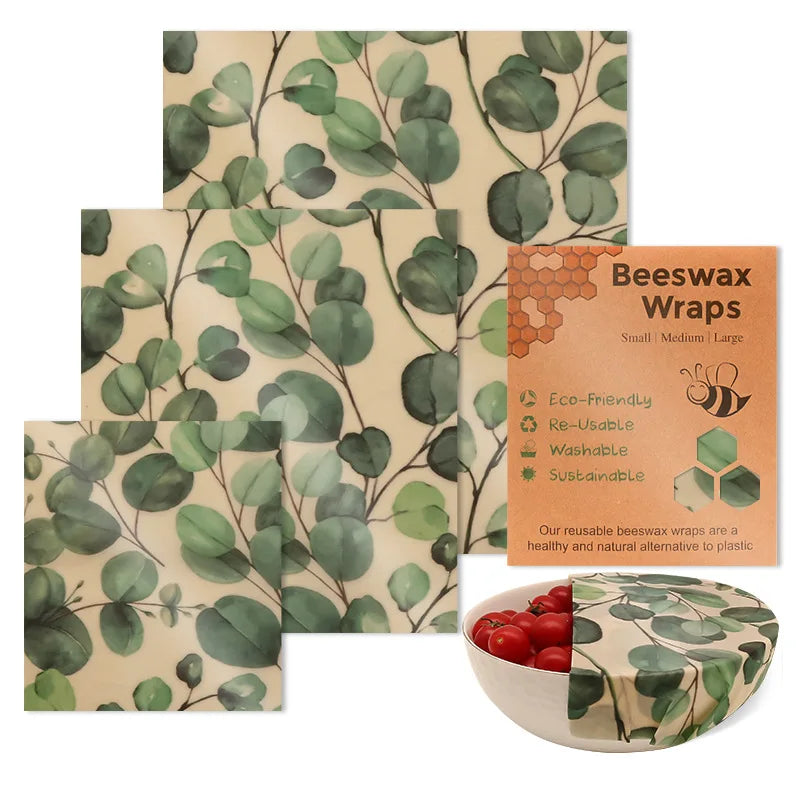 Reusable Beeswax Wrap Eco-Friendly Beeswax Food Wraps Zero Waste Bread Sandwich Food Wrap Organic Plastic-Free Food Storage