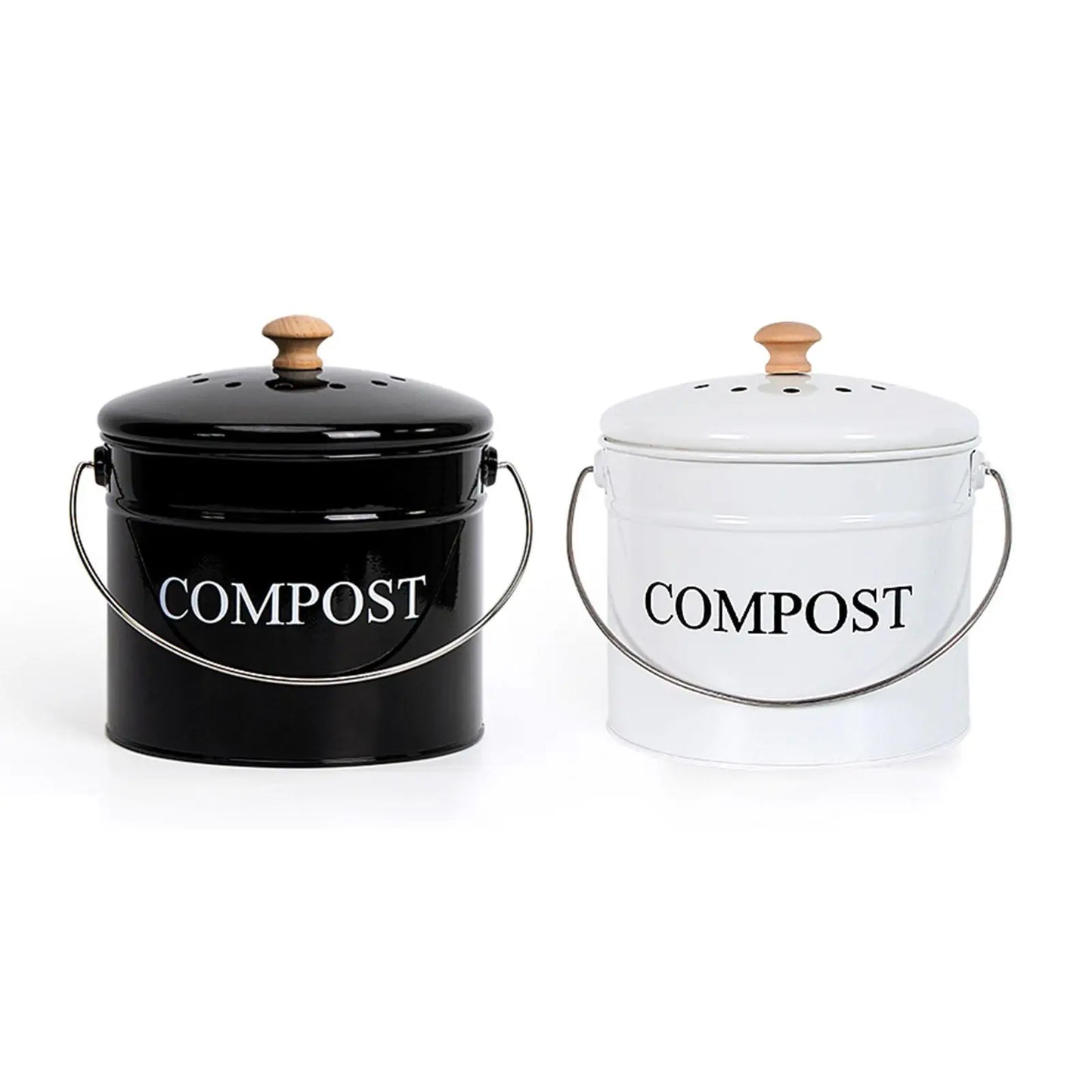 1L Kitchen Compost Bin Countertop with Lid Compost Bucket Coal Filter Compost Pail Food Waste for Food Scraps Food Composter Bin