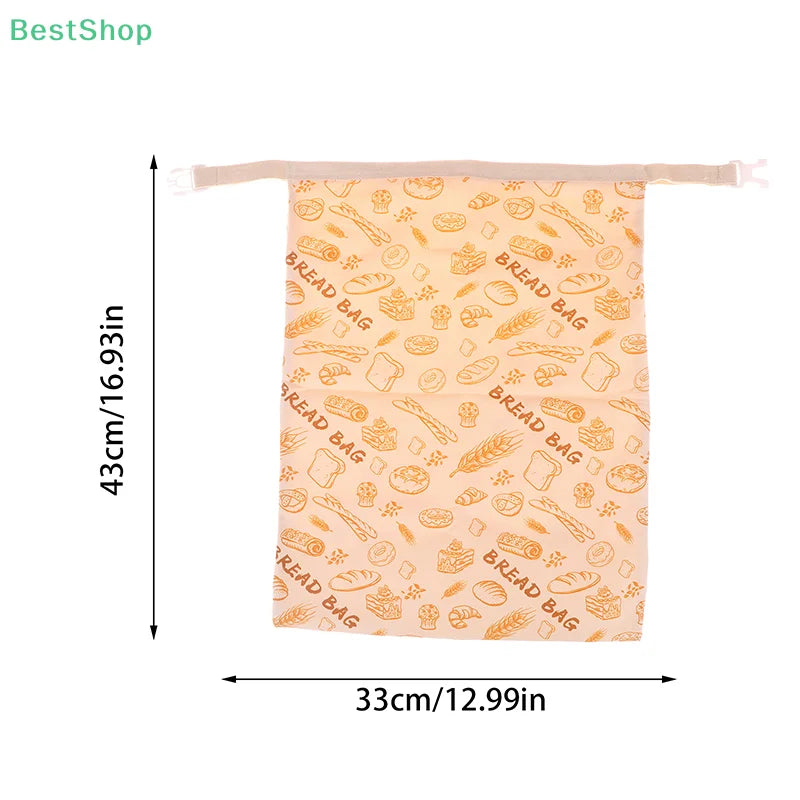 Beeswax Linen Bread Bag For Homemade Bread Eco Friendly Food Storage Bags Reusable Bread Bags