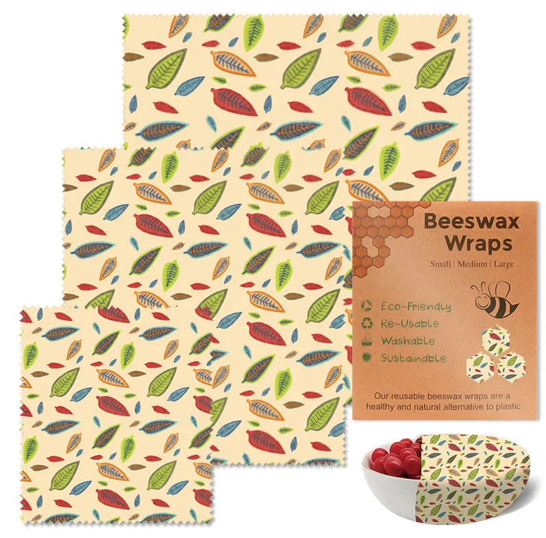 Reusable Beeswax Wrap Eco-Friendly Beeswax Food Wraps Zero Waste Bread Sandwich Food Wrap Organic Plastic-Free Food Storage