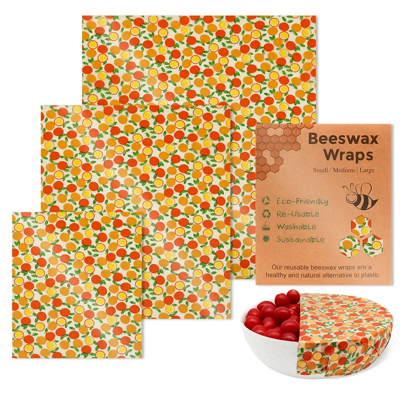 Reusable Beeswax Wrap Eco-Friendly Beeswax Food Wraps Zero Waste Bread Sandwich Food Wrap Organic Plastic-Free Food Storage