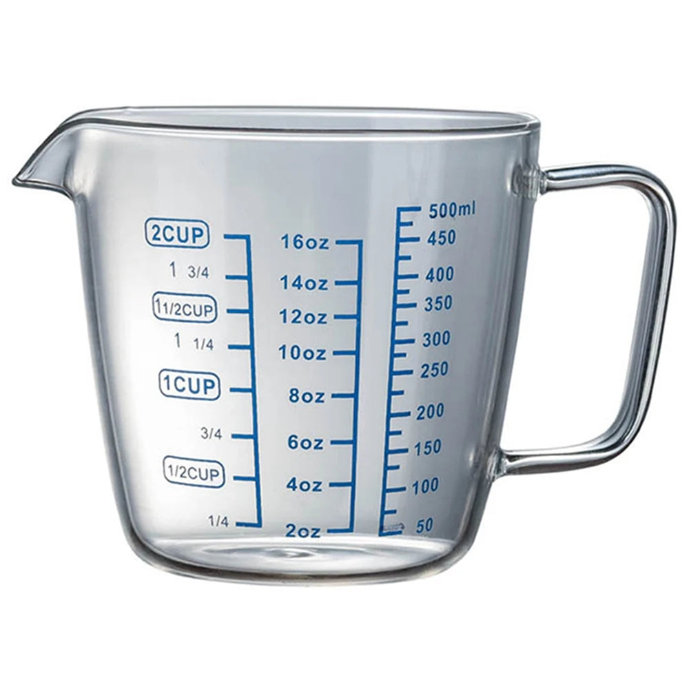 High Borosilicate Measuring Glass Cup Liquid Scale Measurement With Scale Microwave Oven Available Kitchen Baking Glass Cup