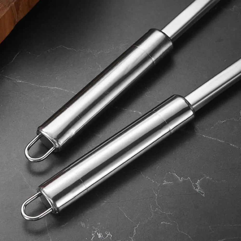 9Pcs Stainless Steel Kitchen Cooking Utensils Set Long Handle Durable Cooking Spatula Set Rust-proof Shovel Set Restaurant