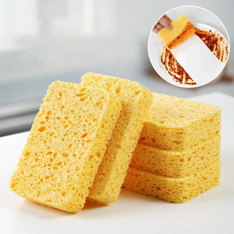 2/5/10 PcsWood Pulp Melamine Sponge Eraser For Washing Dishes Double-side Multi-purpose Scouring Pad Useful Things For Kitchen