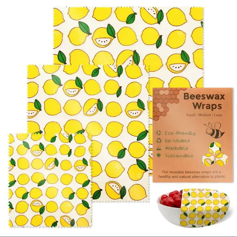 Reusable Beeswax Wrap Eco-Friendly Beeswax Food Wraps Zero Waste Bread Sandwich Food Wrap Organic Plastic-Free Food Storage