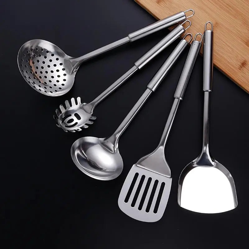 Kitchen Cookware Cooking Utensils Stainless Steel Shovel Soup Spoon Turner Utensils Dinnerware Cooking Tool Kitchen Gadgets
