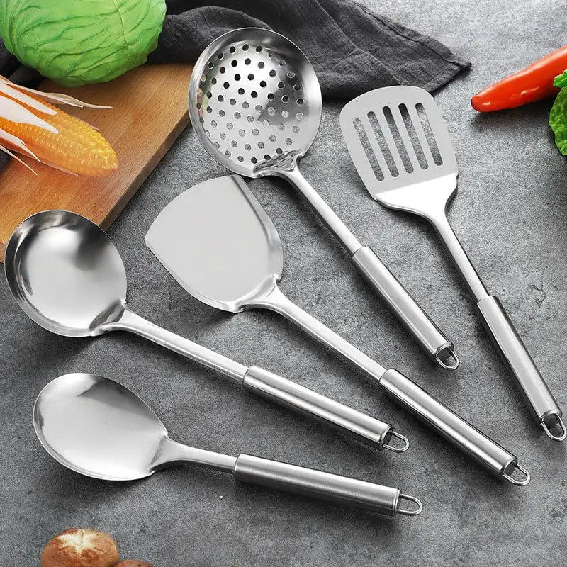 Kitchen Cookware Cooking Utensils Stainless Steel Shovel Soup Spoon Turner Utensils Dinnerware Cooking Tool Kitchen Gadgets