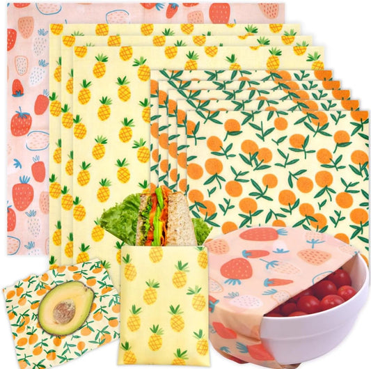 Reusable Beeswax Wrap Eco-Friendly Beeswax Food Wraps Zero Waste Bread Sandwich Food Wrap Organic Plastic-Free Food Storage