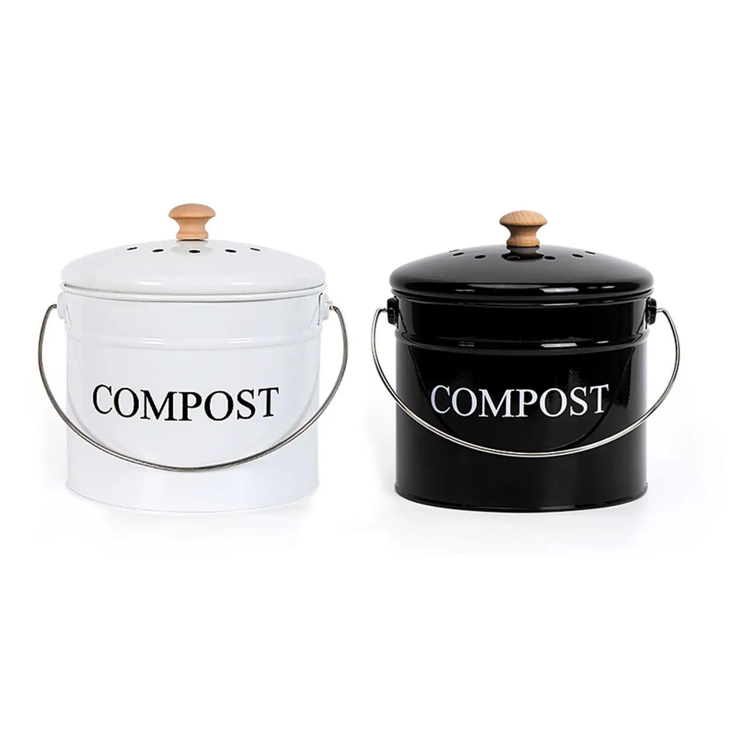 1L Kitchen Compost Bin Countertop with Lid Compost Bucket Coal Filter Compost Pail Food Waste for Food Scraps Food Composter Bin