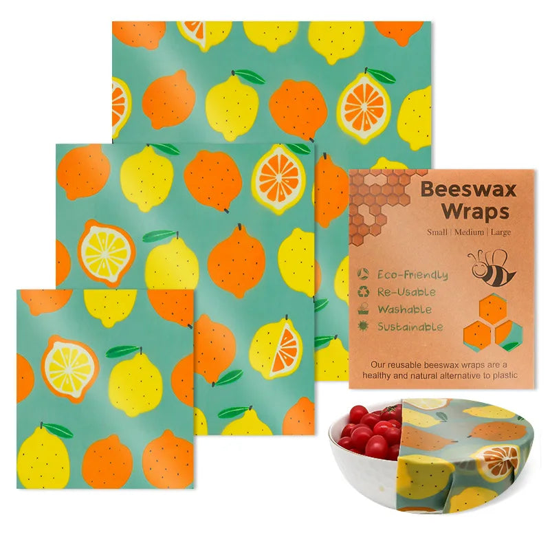 Reusable Beeswax Wrap Eco-Friendly Beeswax Food Wraps Zero Waste Bread Sandwich Food Wrap Organic Plastic-Free Food Storage