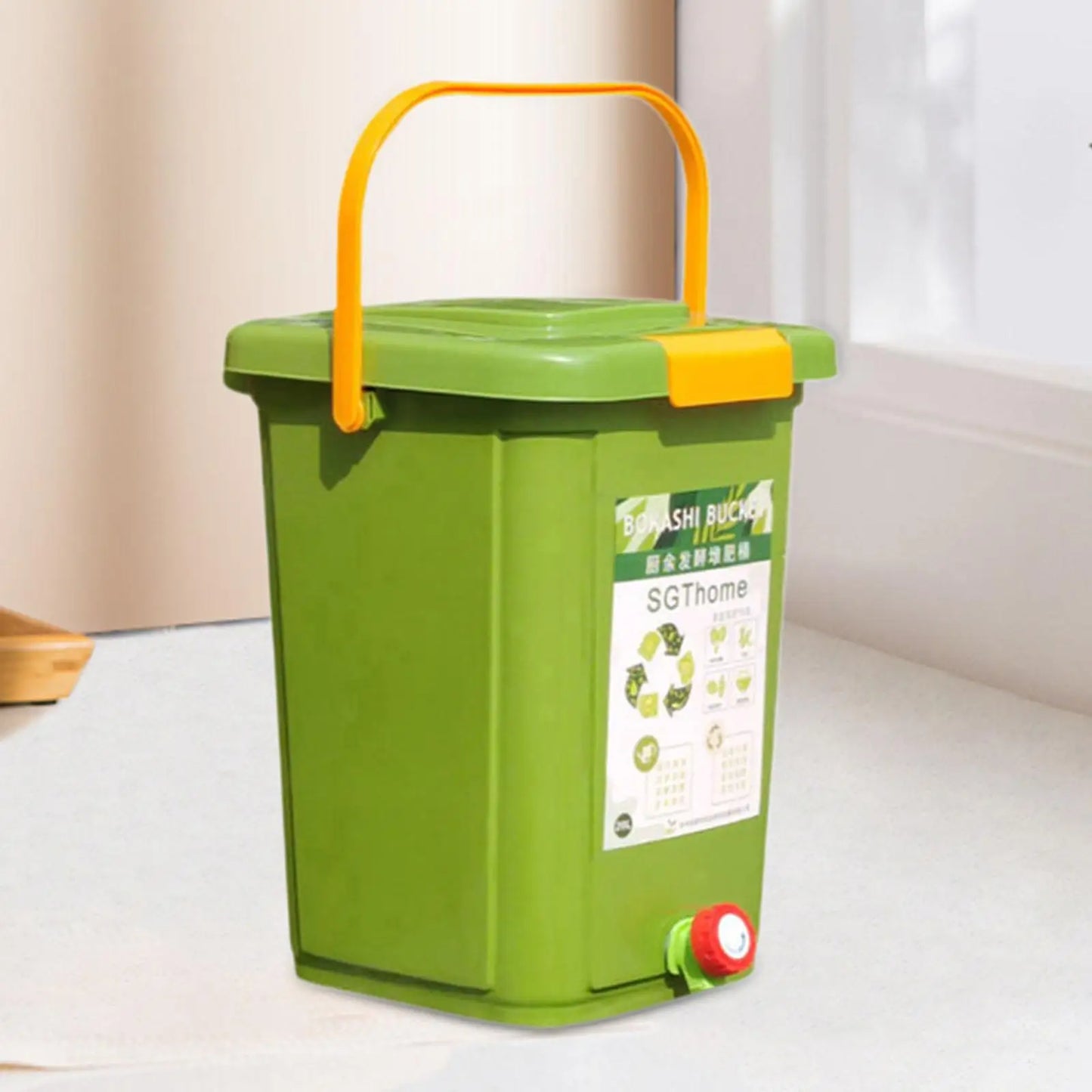 Countertop Compost Bin Practical Portable Fermentation Barrel Recycle Large Capacity for Balcony Farm Orchard Indoor Kitchen
