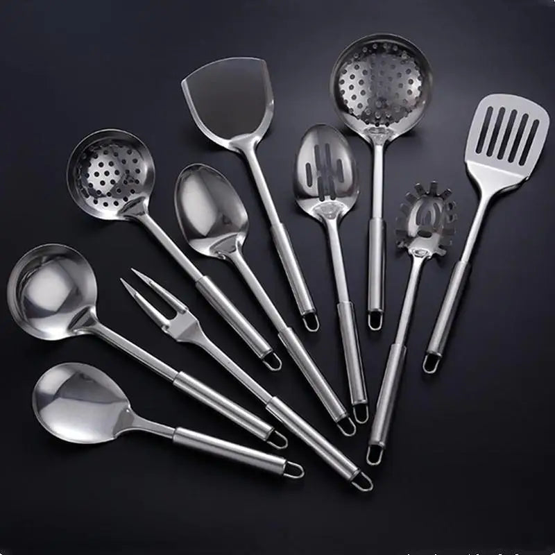 Kitchen Cookware Cooking Utensils Stainless Steel Shovel Soup Spoon Turner Utensils Dinnerware Cooking Tool Kitchen Gadgets