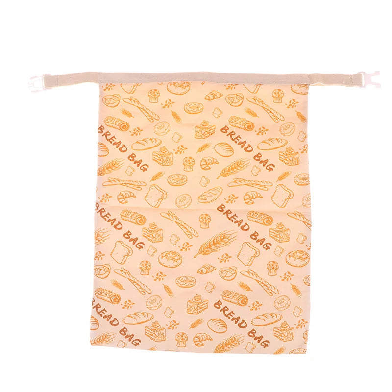 Beeswax Linen Bread Bag For Homemade Bread Eco Friendly Food Storage Bags Reusable Bread Bags