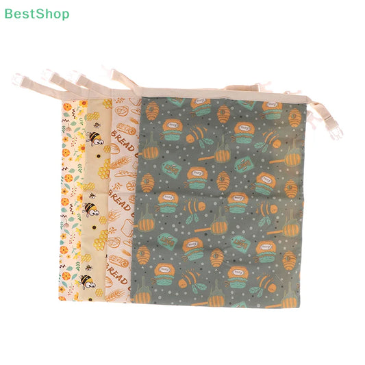 Beeswax Linen Bread Bag For Homemade Bread Eco Friendly Food Storage Bags Reusable Bread Bags