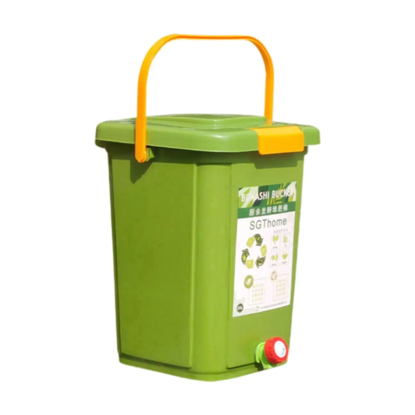 Countertop Compost Bin Practical Portable Fermentation Barrel Recycle Large Capacity for Balcony Farm Orchard Indoor Kitchen