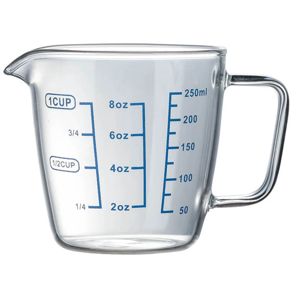 High Borosilicate Measuring Glass Cup Liquid Scale Measurement With Scale Microwave Oven Available Kitchen Baking Glass Cup