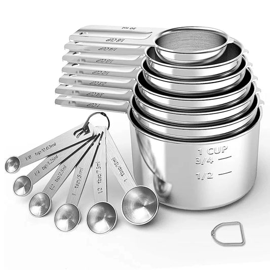 Stainless Steel Measuring Cups & Spoons