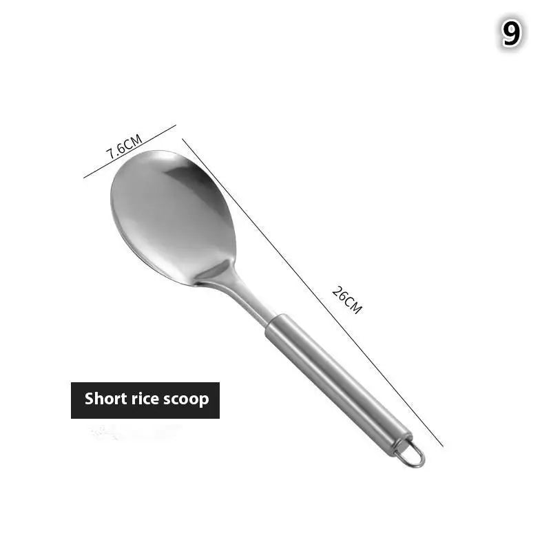 Kitchen Cookware Cooking Utensils Stainless Steel Shovel Soup Spoon Turner Utensils Dinnerware Cooking Tool Kitchen Gadgets